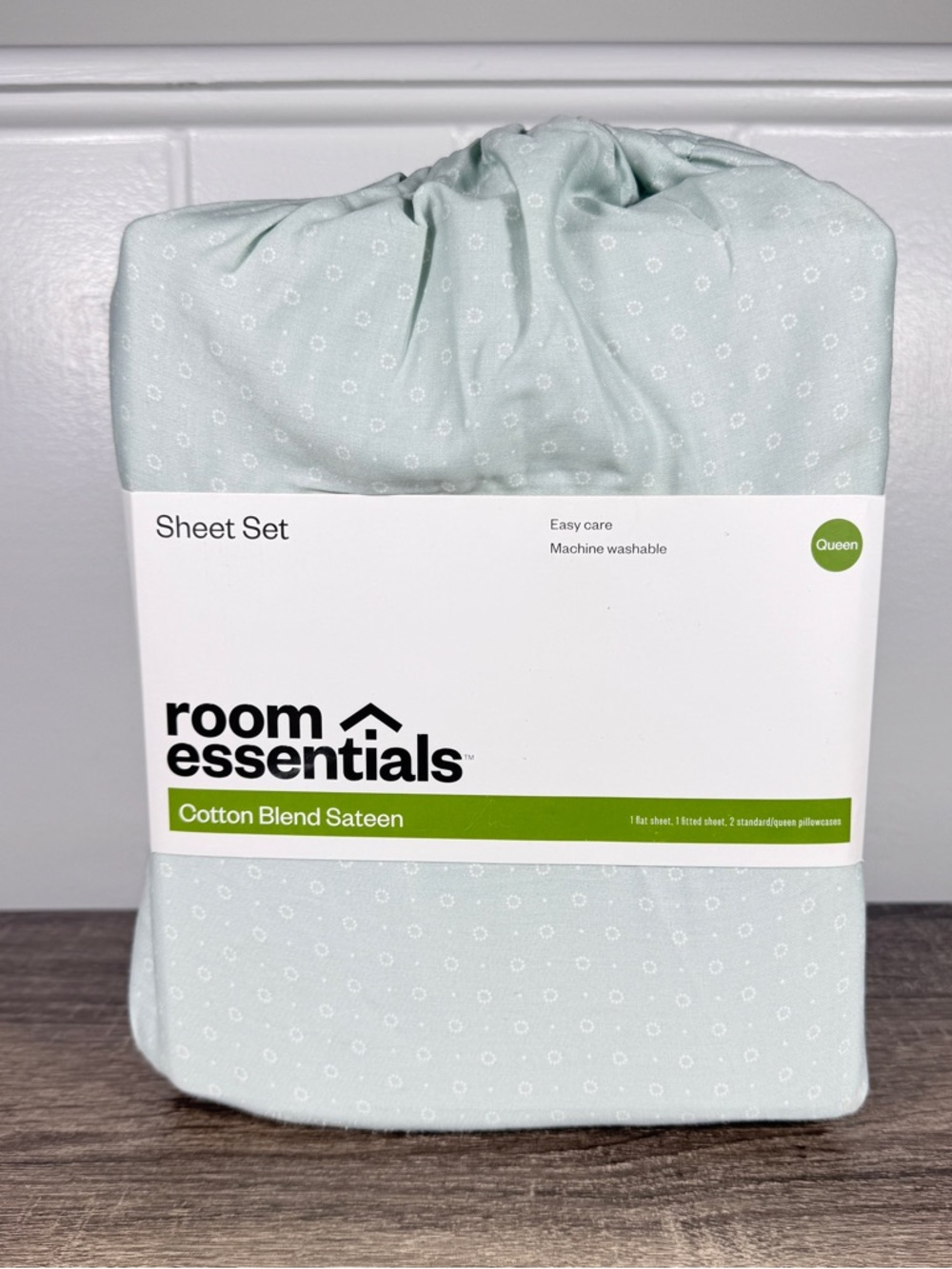 NEW Target Room Essentials Cotton Blend Sateen Queen Bed Sheets